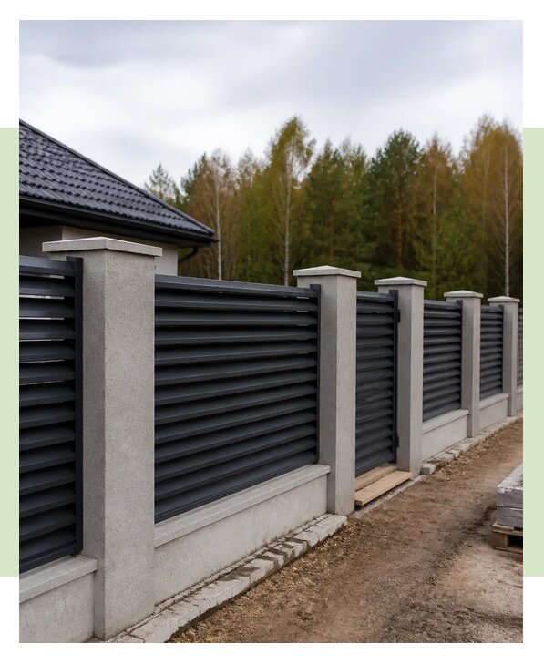 Забор с бетонными столбами в Ногинске по цене от 5572 р. | ЗаборЭксеперт-Нгн